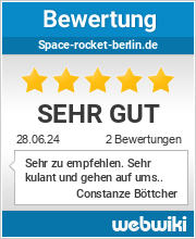 Bewertungen zu space-rocket-berlin.de