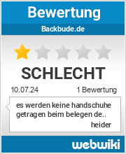 Bewertungen zu backbude.de