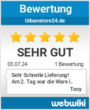 Bewertungen zu urbanstore24.de