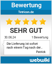 Bewertungen zu tetricon.de