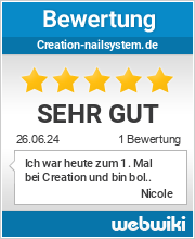Bewertungen zu creation-nailsystem.de