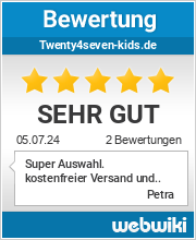 Bewertungen zu twenty4seven-kids.de
