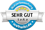 Logo und Link zum Bewertungsportal Webwiki