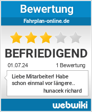 Bewertungen zu fahrplan-online.de