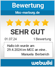Bewertungen zu mcc-marburg.de