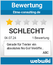 Bewertungen zu etma-consulting.de