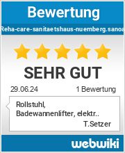 Bewertungen zu reha-care-sanitaetshaus-nuernberg.sanoa.net