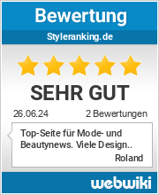 Bewertungen zu styleranking.de