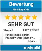 Bewertungen zu metallograf.de
