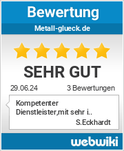 Bewertungen zu metall-glueck.de
