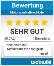 Bewertungen zu motorsport-albrecht.de