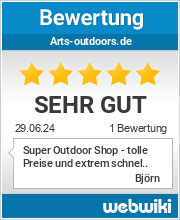 Bewertungen zu arts-outdoors.de