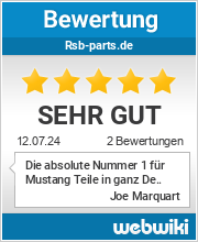 Bewertungen zu rsb-parts.de