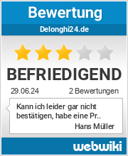 Bewertungen zu delonghi24.de