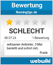 Bewertungen zu running2go.de