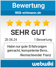 Bewertungen zu willi-wittmann.de