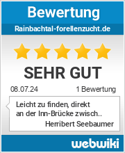 Bewertungen zu rainbachtal-forellenzucht.de