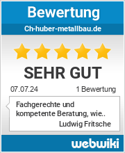 Bewertungen zu ch-huber-metallbau.de