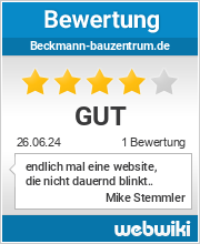 Bewertungen zu beckmann-bauzentrum.de
