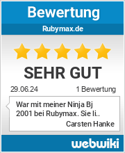 Bewertungen zu rubymax.de