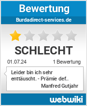 Bewertungen zu burdadirect-services.de