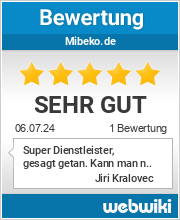 Bewertungen zu mibeko.de
