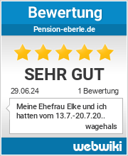 Bewertungen zu pension-eberle.de