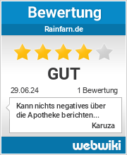 Bewertungen zu rainfarn.de