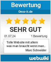 Bewertungen zu oeco-it.de