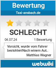 Bewertungen zu taxi-ansbach.de