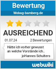 Bewertungen zu wobag-bamberg.de