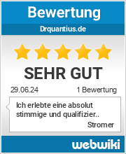 Bewertungen zu drquantius.de