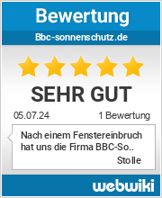 Bewertungen zu bbc-sonnenschutz.de