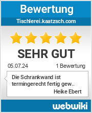 Bewertungen zu tischlerei.kaatzsch.com