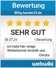 Bewertungen zu billig-banner24.de