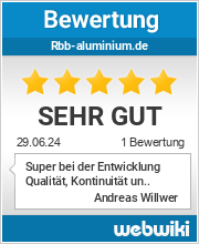 Bewertungen zu rbb-aluminium.de