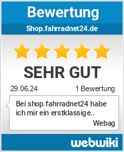 Bewertungen zu shop.fahrradnet24.de