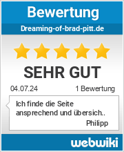 Bewertungen zu dreaming-of-brad-pitt.de