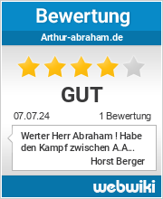Bewertungen zu arthur-abraham.de