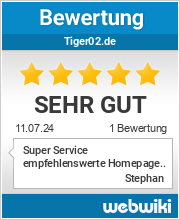 Bewertungen zu tiger02.de