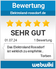 Bewertungen zu elektroland-rossdorf.de