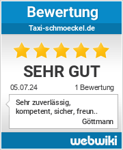 Bewertungen zu taxi-schmoeckel.de