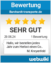 Bewertungen zu burchardt-transporte.de