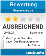 Bewertungen zu ranger-tours.de