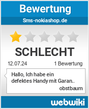 Bewertungen zu sms-nokiashop.de