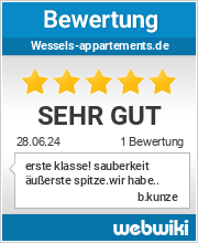 Bewertungen zu wessels-appartements.de