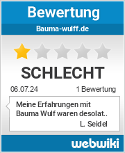Bewertungen zu bauma-wulff.de