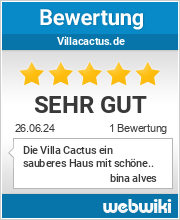 Bewertungen zu villacactus.de