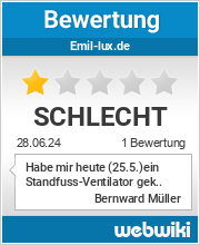 Bewertungen zu emil-lux.de