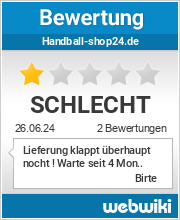 Bewertungen zu handball-shop24.de